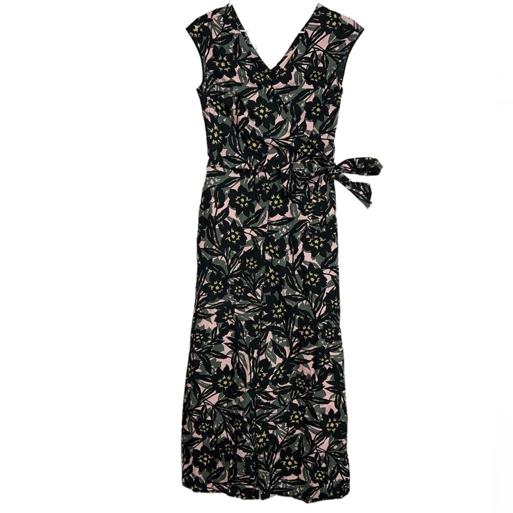 JUCY Judy Floral Korean Wrap Short Sleeve Tropical Summer Jumpsuit
